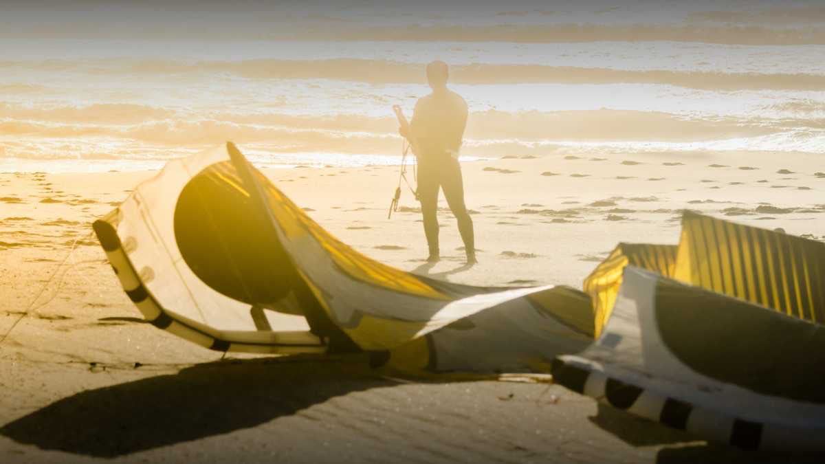 Kite laying on the beach