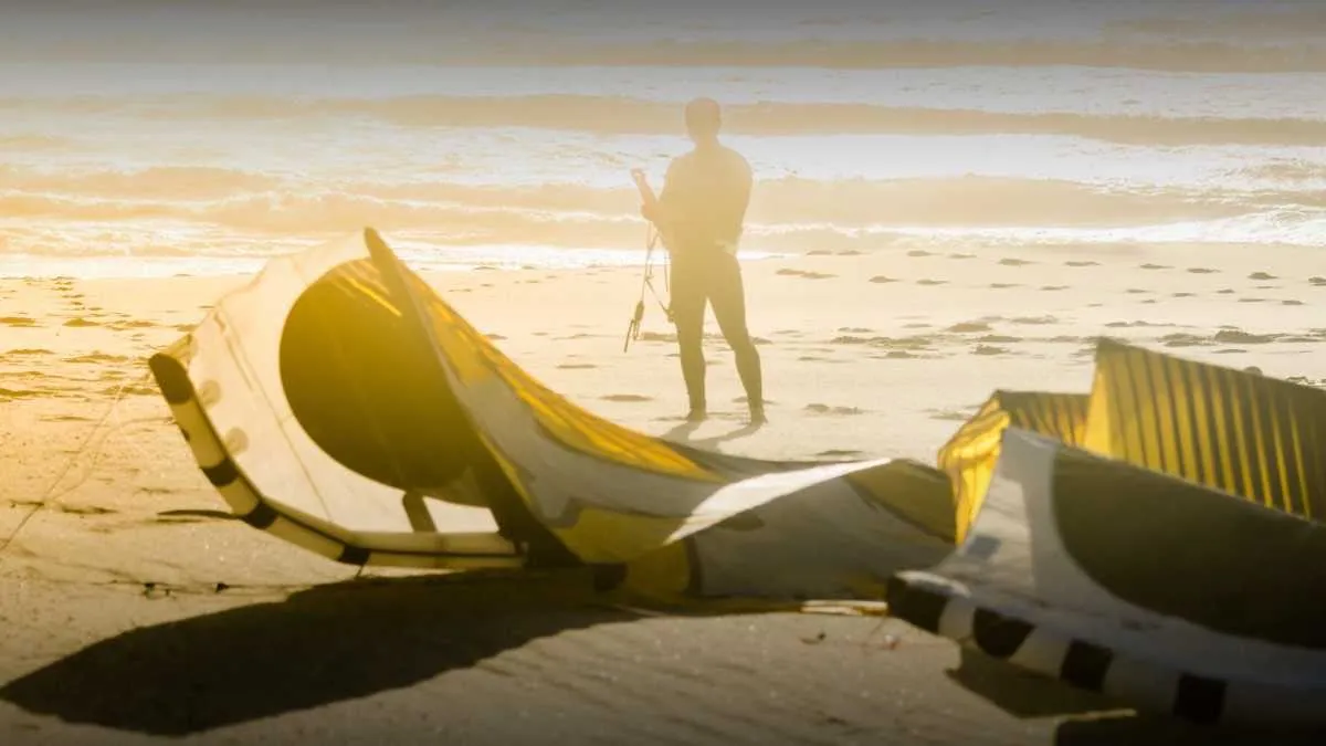 Kite laying on the beach